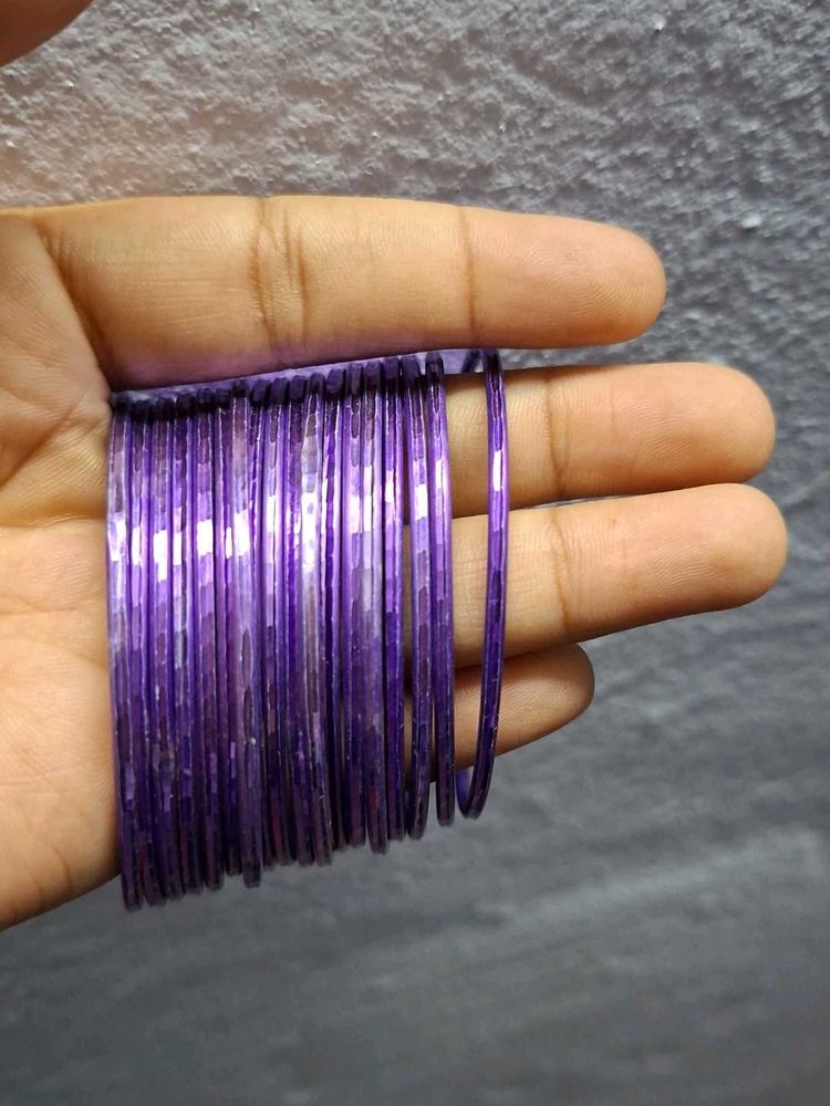 Purple metal Bangles