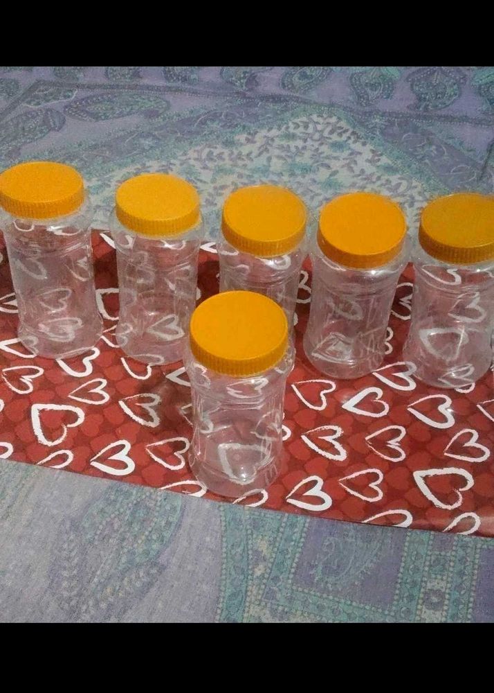 Plastic Kitchen Containers (Set of 6)