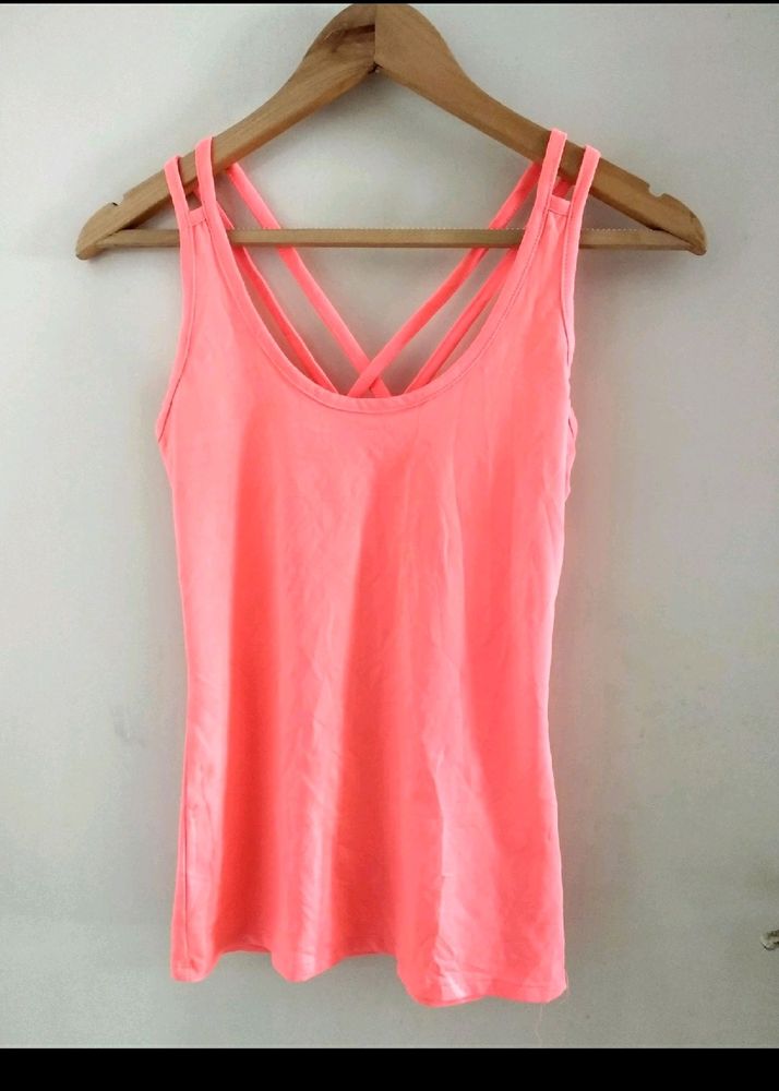 Neon Pink Strappy Tank