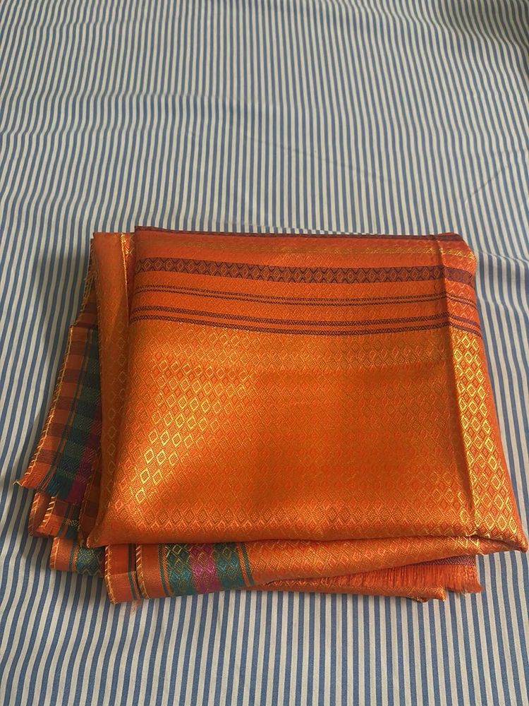 Orange Ethnic ponadai shawl