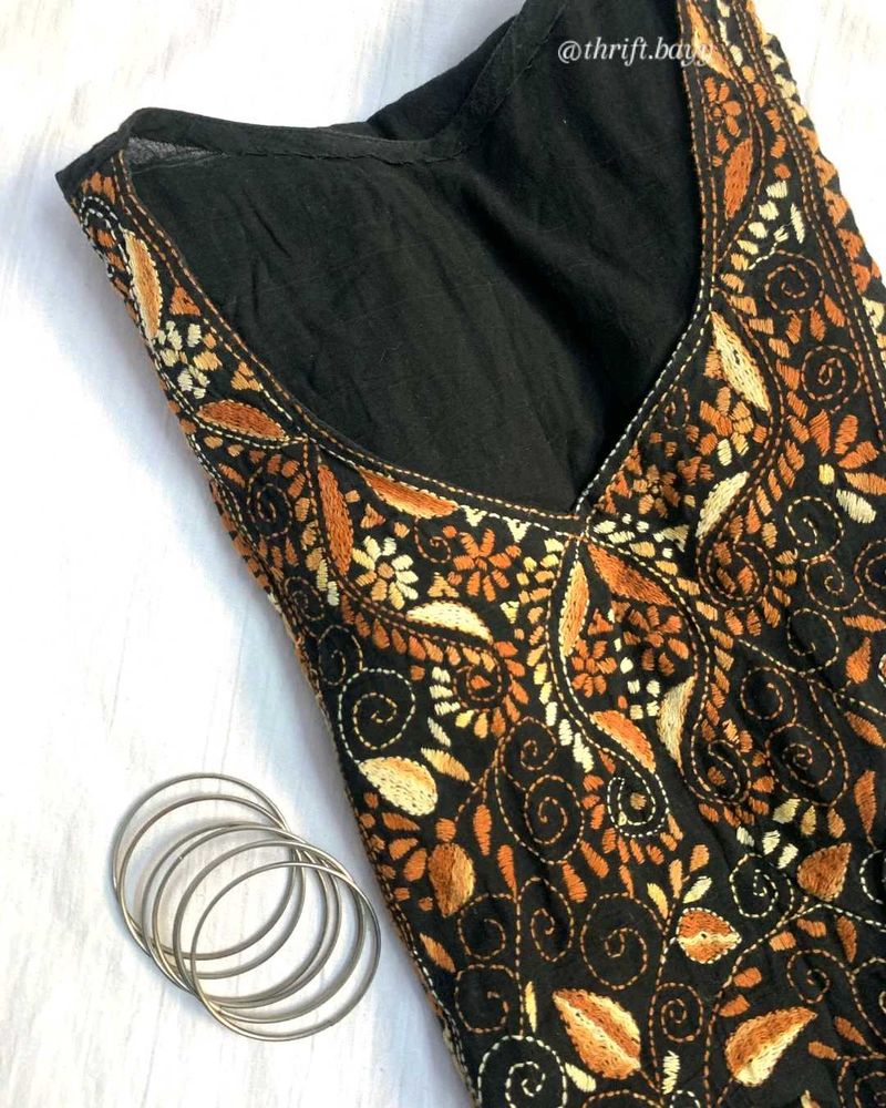 Embroidered Black Kurti