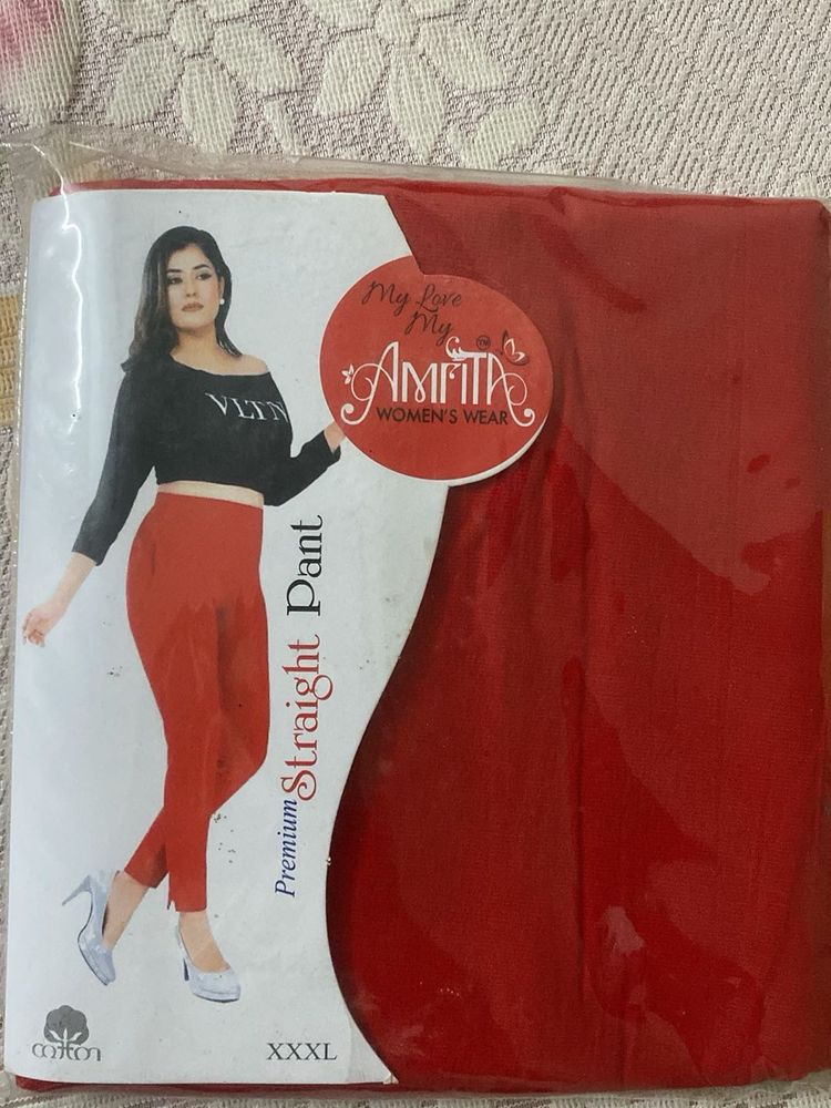 Red Women Leggings