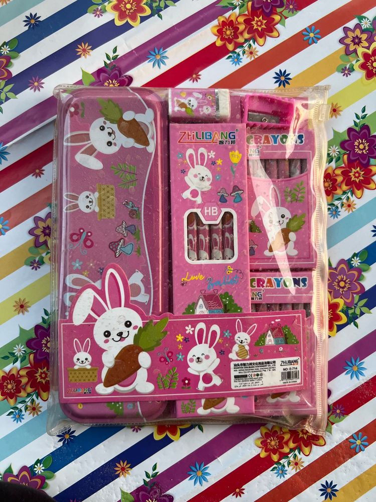 return gift Pink Bunny Stationery Set