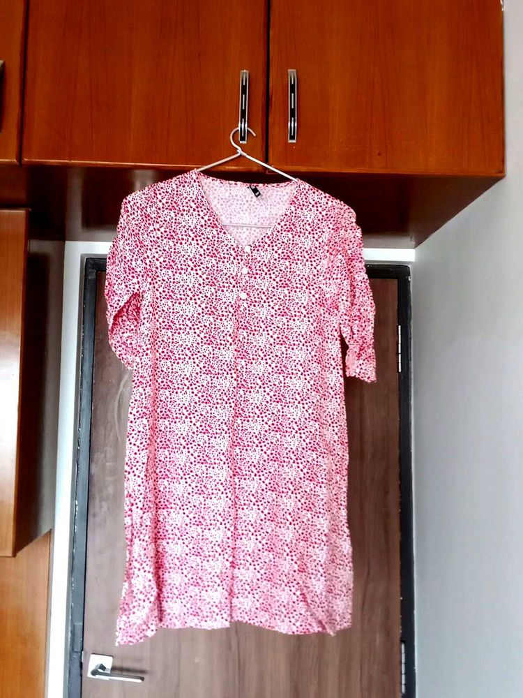 Red And White Kurta