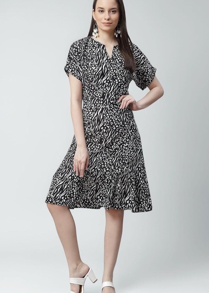 Chic Animal Print Mini Dress