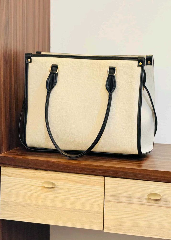 Chic Off White Tote Bag
