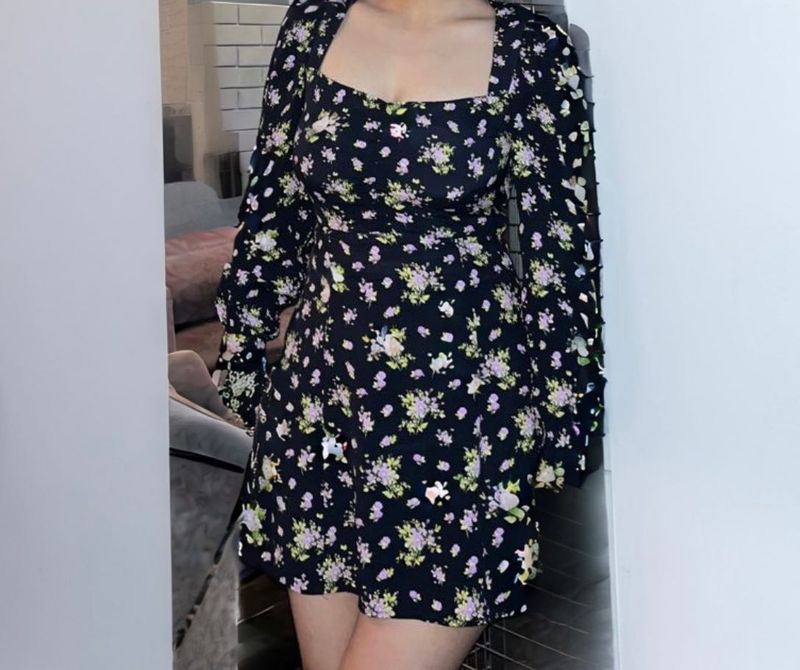 Zara Floral Print Mini Dress