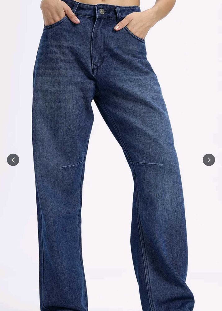 Wide Leg Denim Jeans