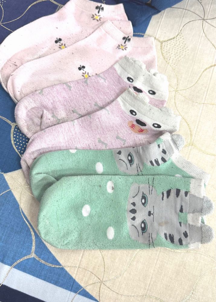 Cute Cartoon Socks - Set of 3