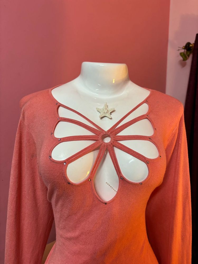 ☆⋆｡𖦹°‧y2k pink top / dress ｡𖦹°‧★