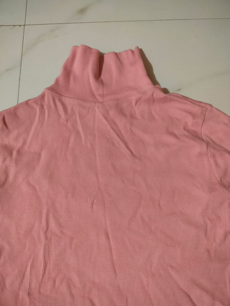 Pretty Pink High Neck Top