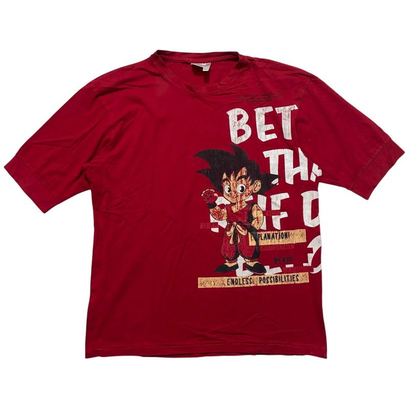 Red Goku Printed oversized T-shirt