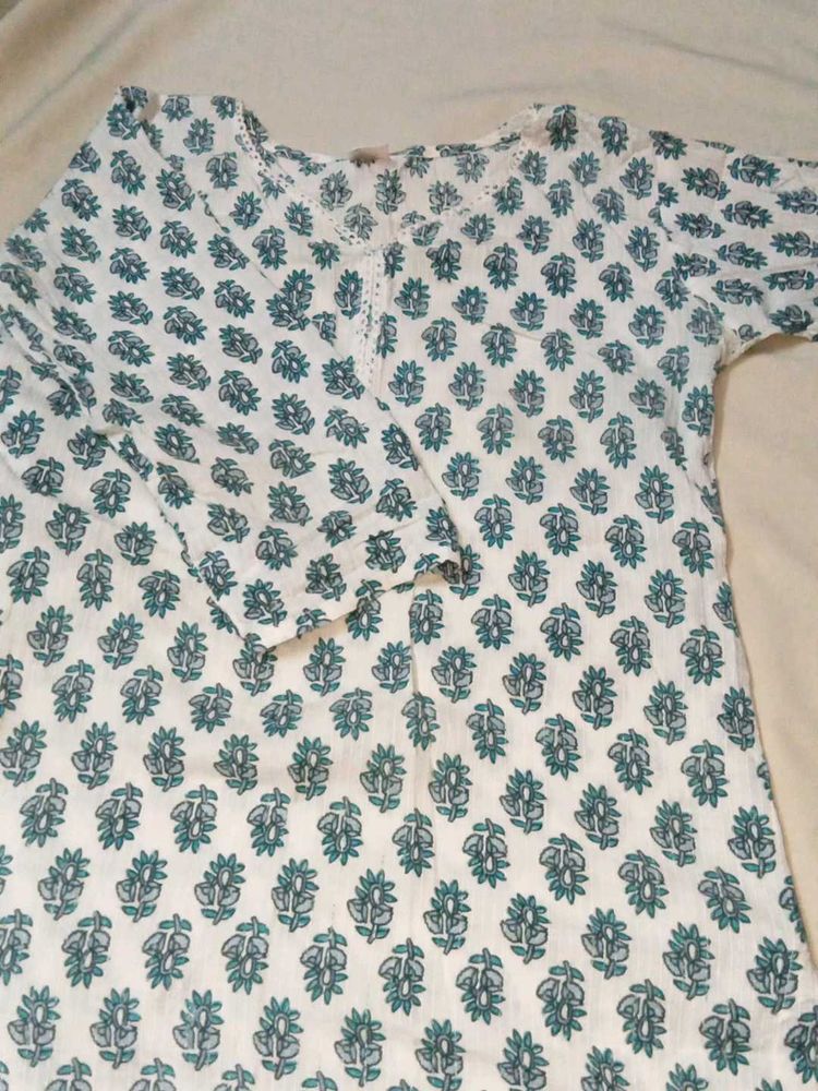 Floral Print Tunic Short Kurti
