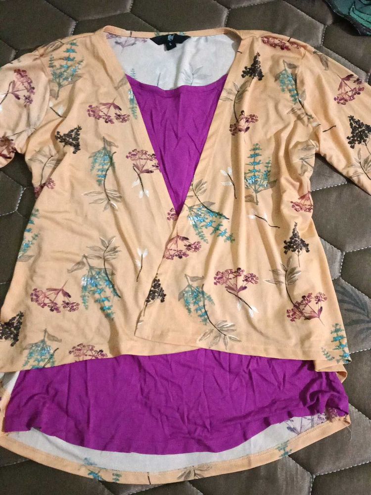 Floral Print Layered Top