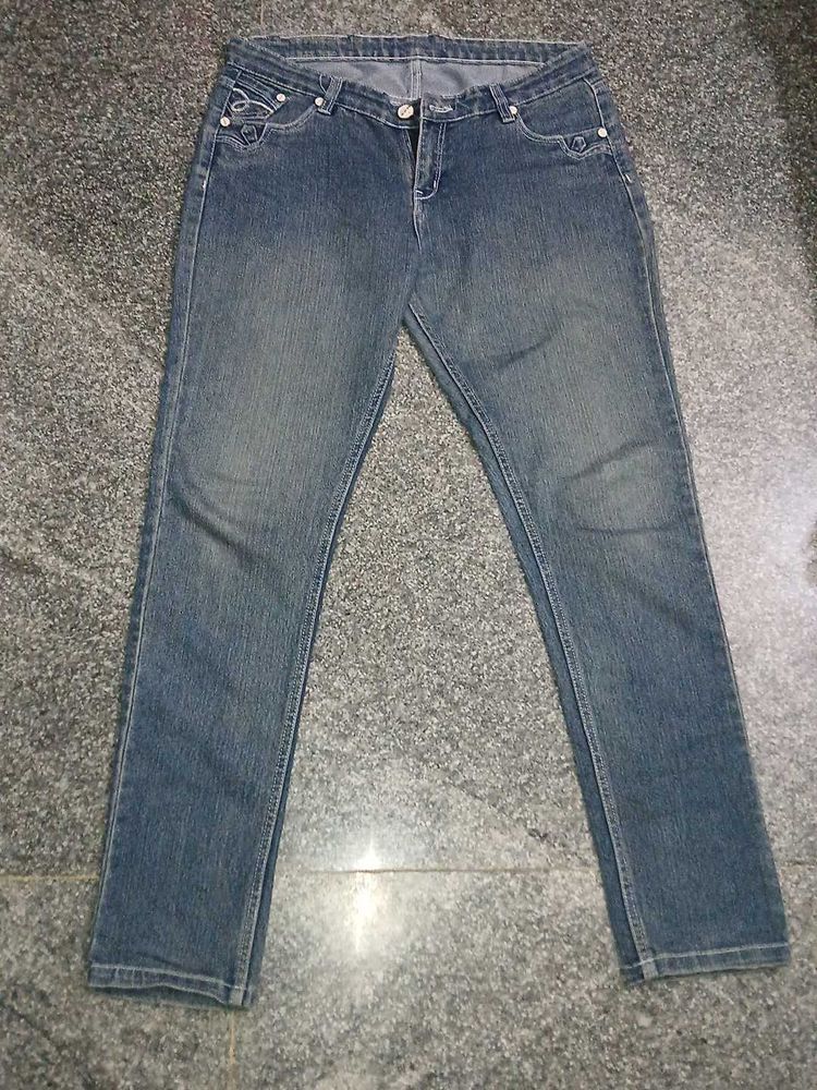 Vintage Embellished Waist Jeans