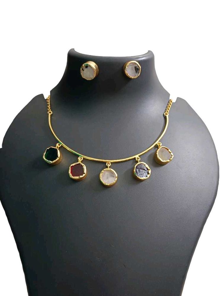 Colorful Stone Necklace Set