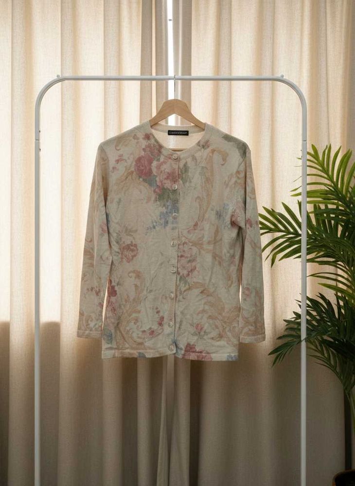Vintage Floral Cardigan Sweater