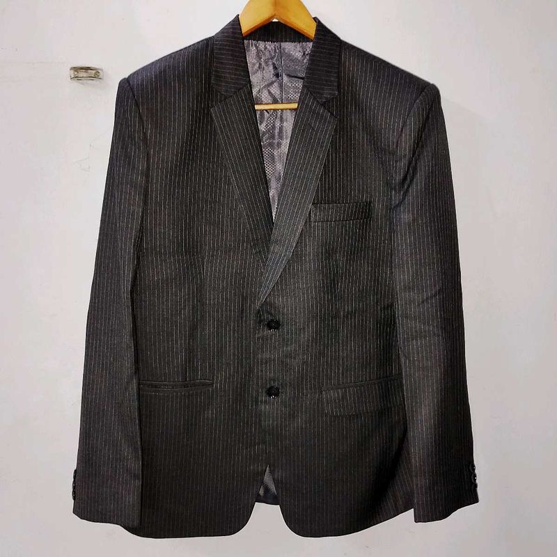 Raymond Grey Stripped Suit Blazer with Pant
