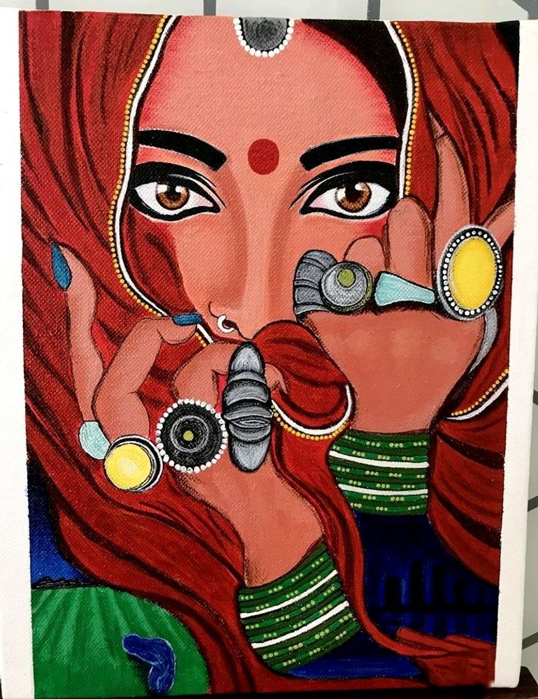 Beautiful Indian Women Folk Artwork