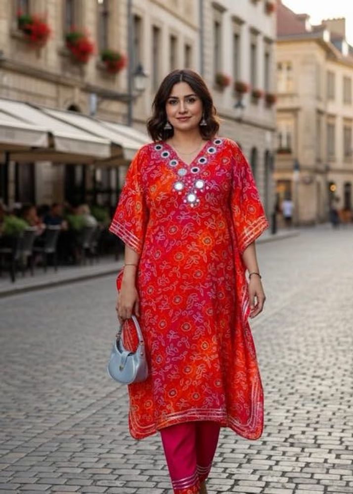 Ethnic Kaftan Kurta Set