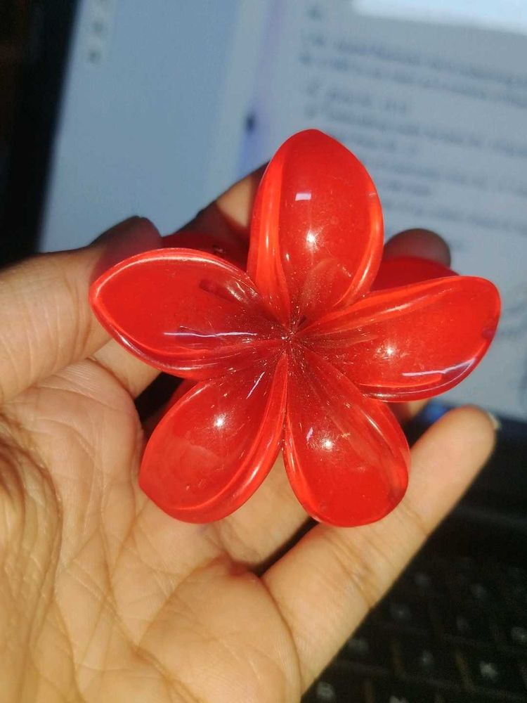Red Flower Hair Clip
