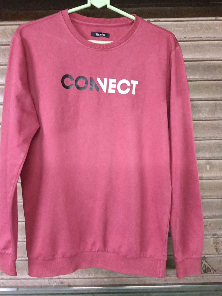 Red &#39;Connect&#39; Sweatshirt
