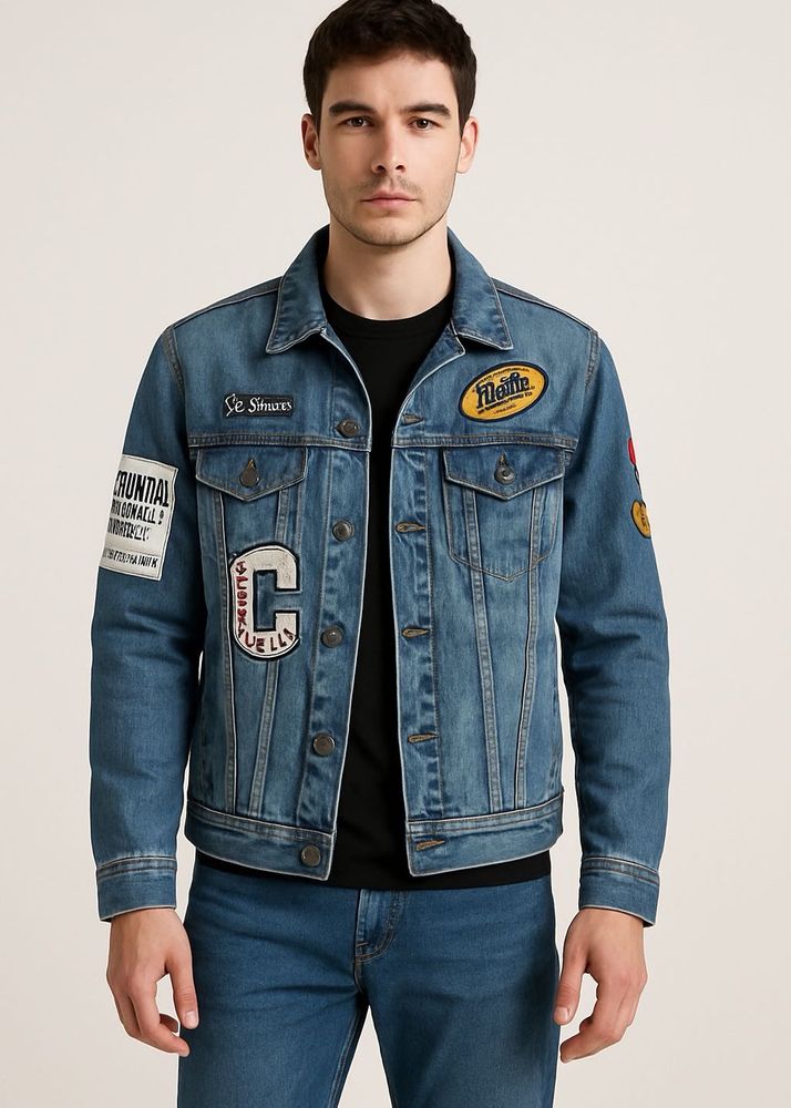 Denim Jacket with Patches