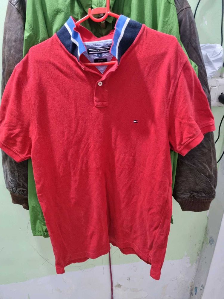 Tommy Hilfiger Polo Red Tshirt New Condition