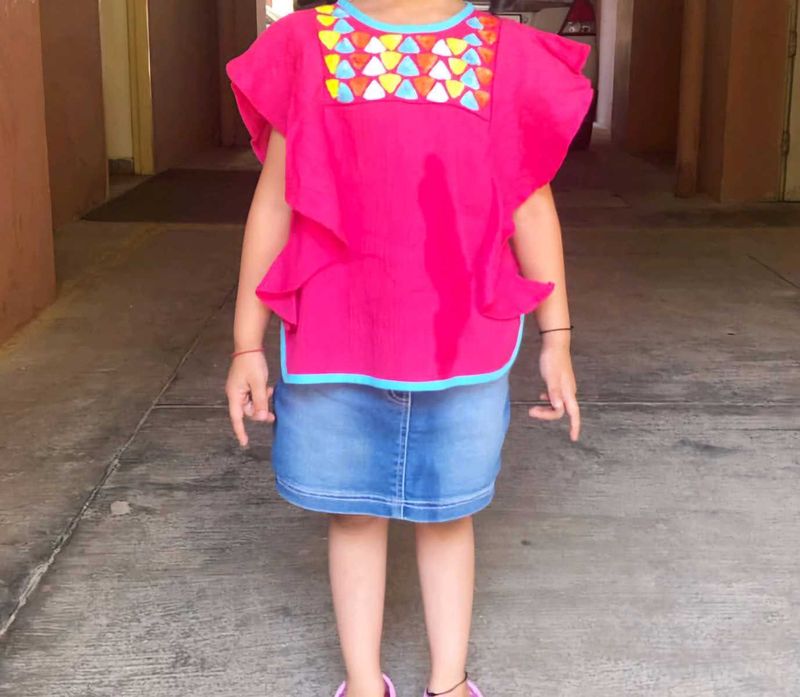 Masala Kids by NYC Pink Cotton Top (4