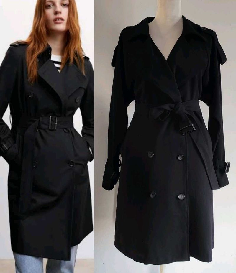 Premium Black Trench Coat( New with tag)