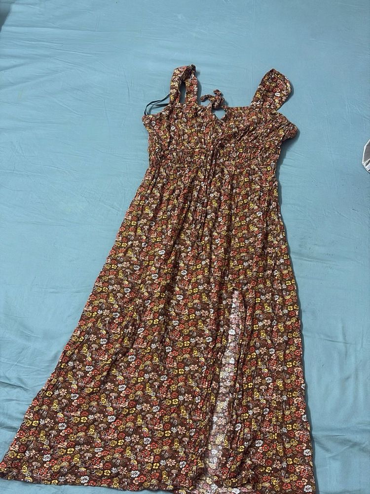 Floral Maxi Dress with Slit