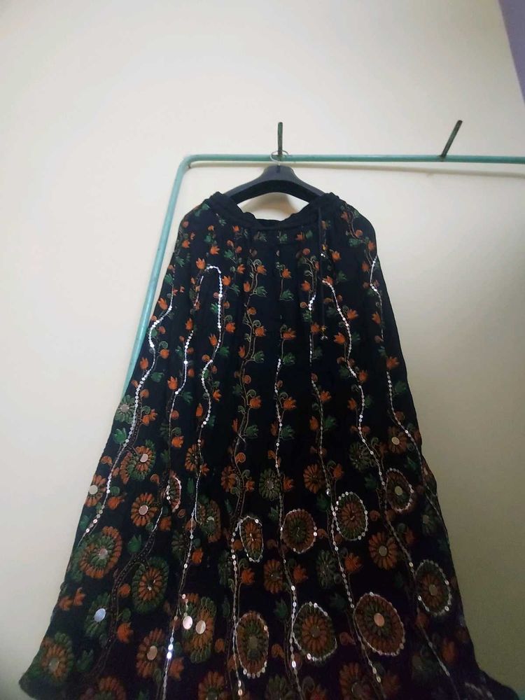 Floral Print Ethnic Skirt