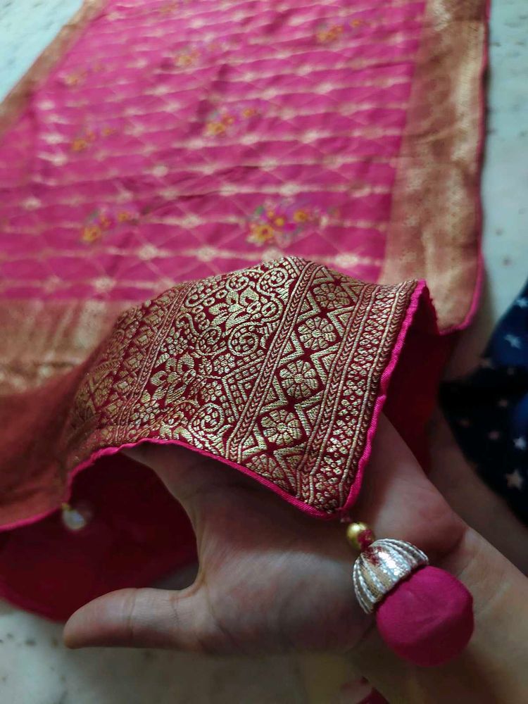 Banarasi Pink &amp; Gold Sari 🔥