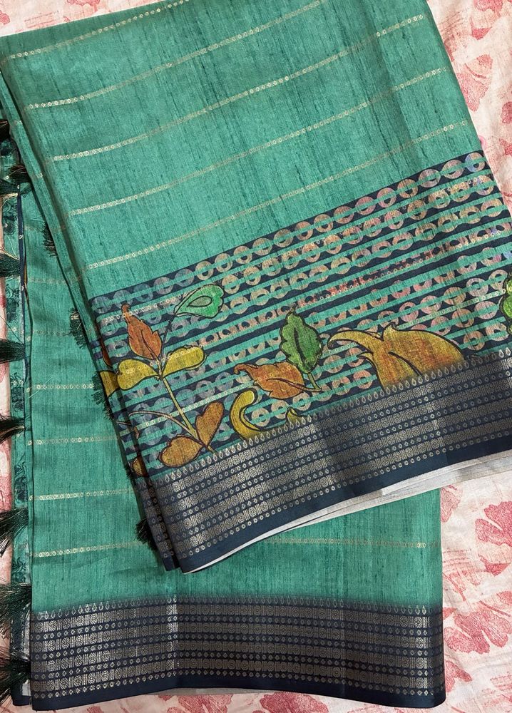 Like new Green organza Saree