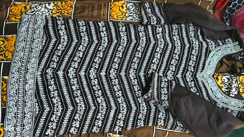 Elegant Patiala Suit Full Stone Work