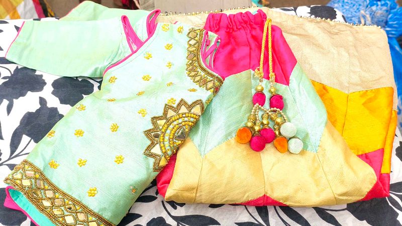 Designer Blouse &amp; Lehenga Set