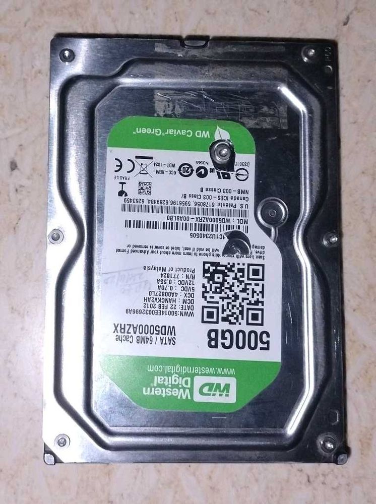 WD Caviar Green 500GB HDD Hard disk not working