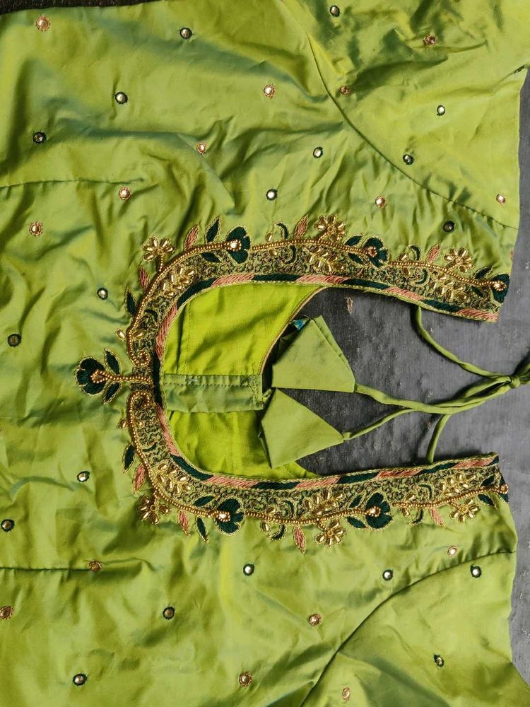 Embroidered Green Top
