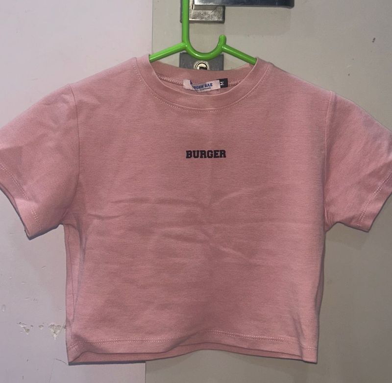 burger bae cute crop top