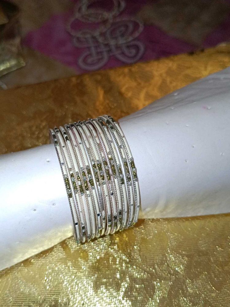 White Metal Bangles