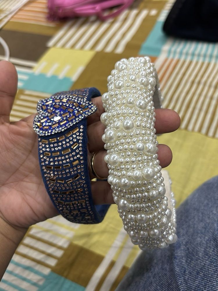 Pearl &amp; Rhinestone Headbands