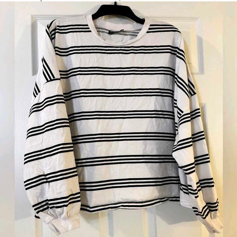 Striped Extreme Oversized Sweatshirt/Top