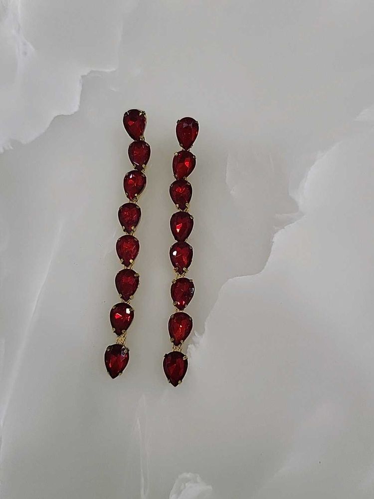 Red Dangle Earrings