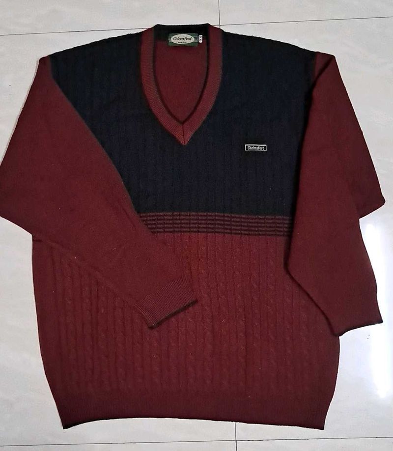 Vintage Cable Knit V-Neck Sweater