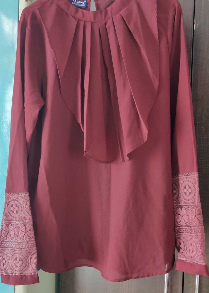 Elegant Maroon Top