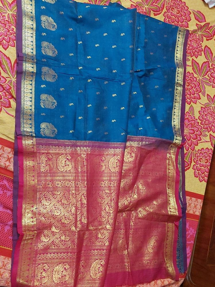 Good Condition Pure Kanjivaram Saree For Sale