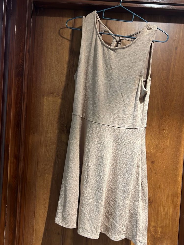 Beige Skater Dress