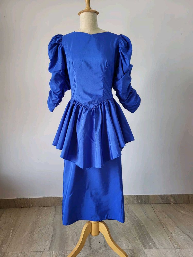 Vintage Royal Blue Dress