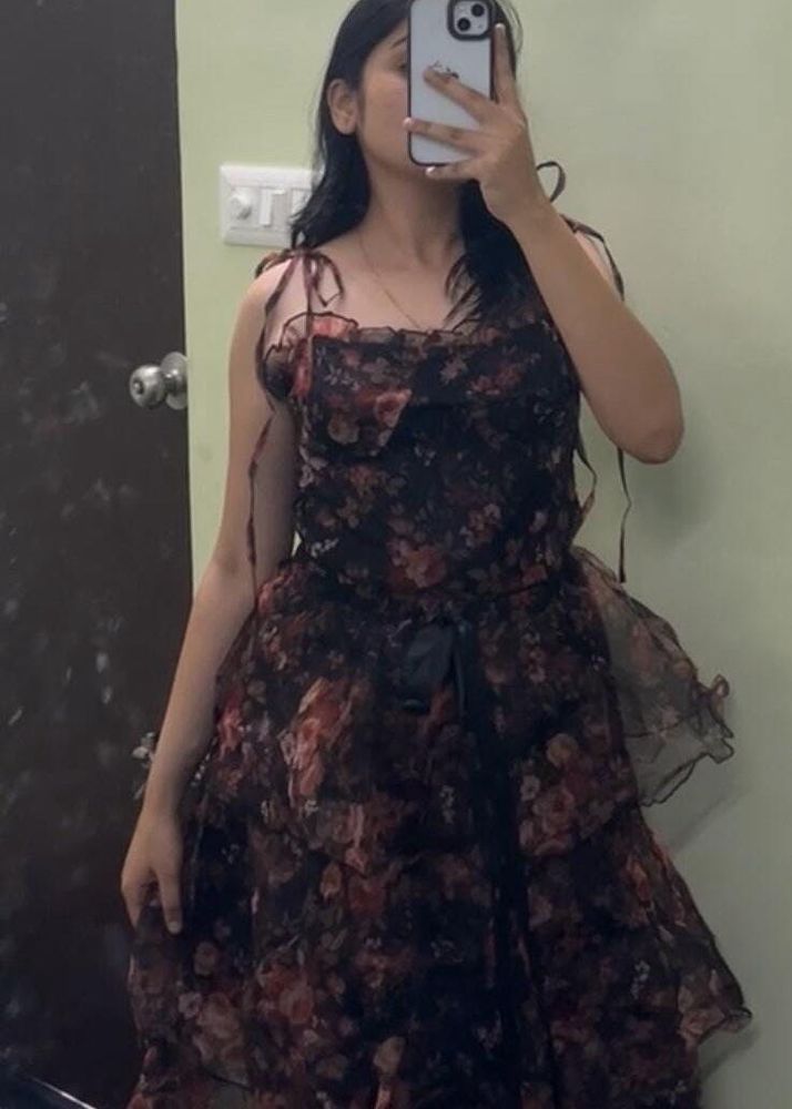 Floral Tiered Midi Dress