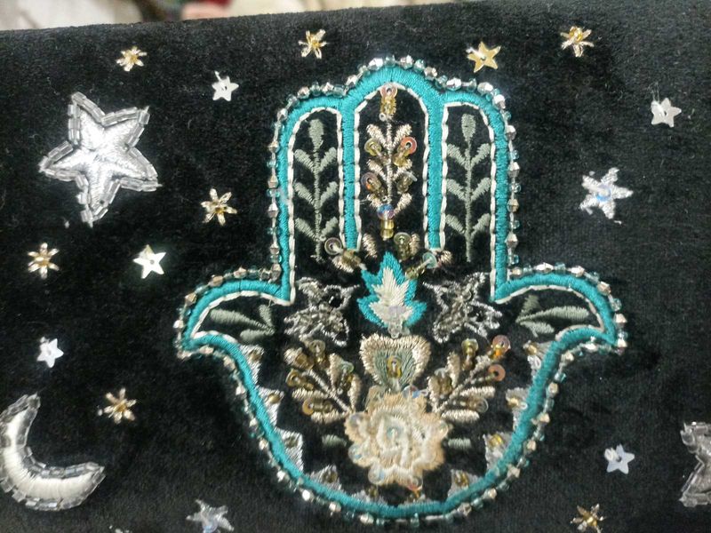 Embroidered Hamsa Jewellery Box
